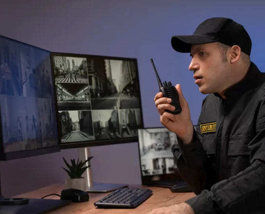 Guardyx technician installing a security camera in a residential property